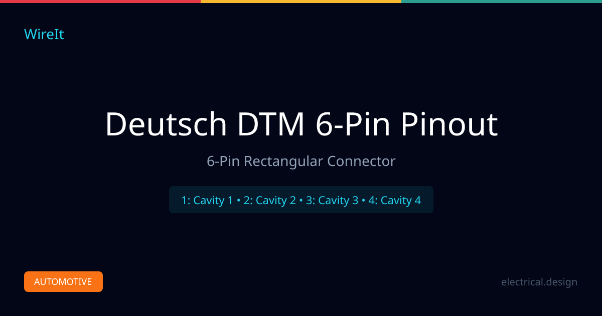 Deutsch DTM Series 6-Pin Connector Pinout - 6-Pin Diagram & Wiring ...