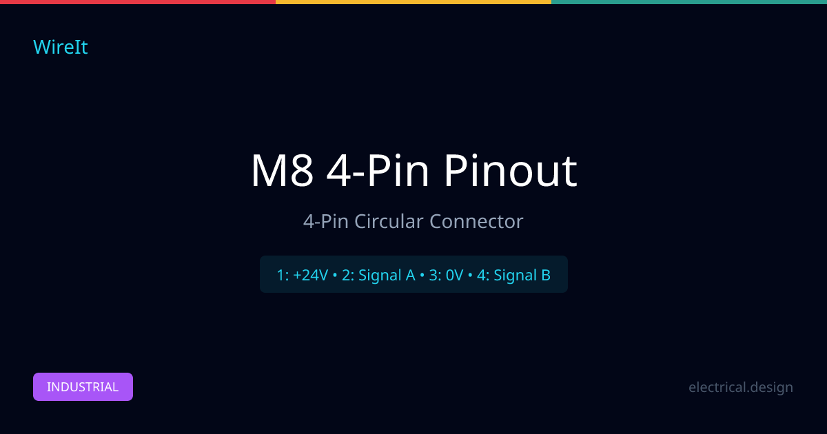 M8 A-Coded 4-Pin Connector Pinout - 4-Pin Diagram & Wiring Guide | WireIt